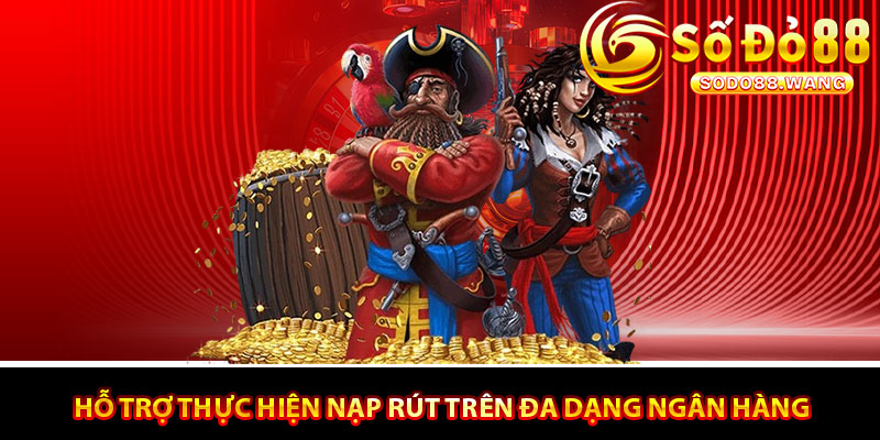 Hỗ trợ thực hiện nạp rút trên đa dạng ngân hàng